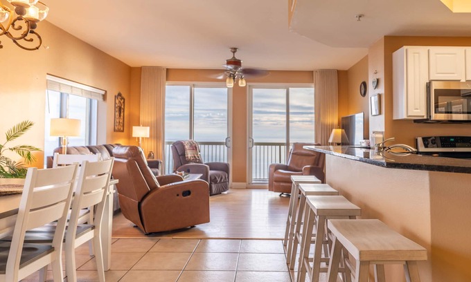 Panama City Beach Condo | Calypso 3BR/3BA 6th Flr Oceanfront 2026 Prices Shown Are 10% Off Until 2/1/26