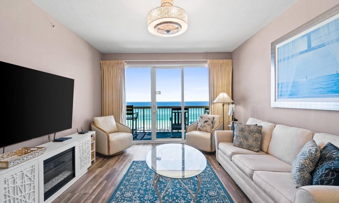 Panama City Beach Condo | Calypso 504E - Beachfront, 2 Pools - 1 Heated All Year, Free Golf, Book for 2025