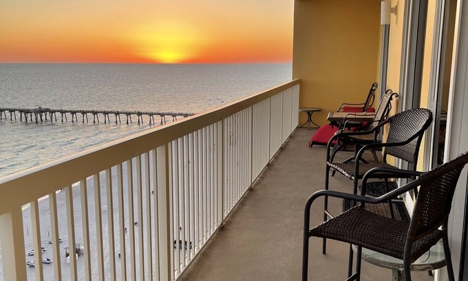 Panama City Beach Condo | Calypso Corner Unit, desired wrap balcony, West Tower, Direct Ocean Front 5 Star