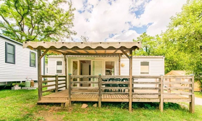 Saint-Vincent-de-Durfort House | Camping maeva Escapades Coeur d'Ardèche **** - Mobile Home 3 Rooms 5/7 People + TV