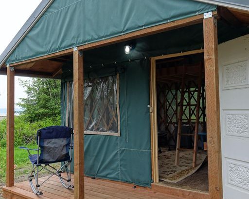 Sekiu Cabin | Camping Cabin available when renting campground at the Hoko River Mouth Retreat