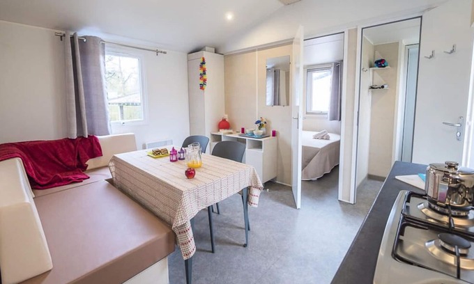 Saint Laurent de la Pree House | Camping Domaine des Charmilles **** - Cozy 3-room mobile home 4 people