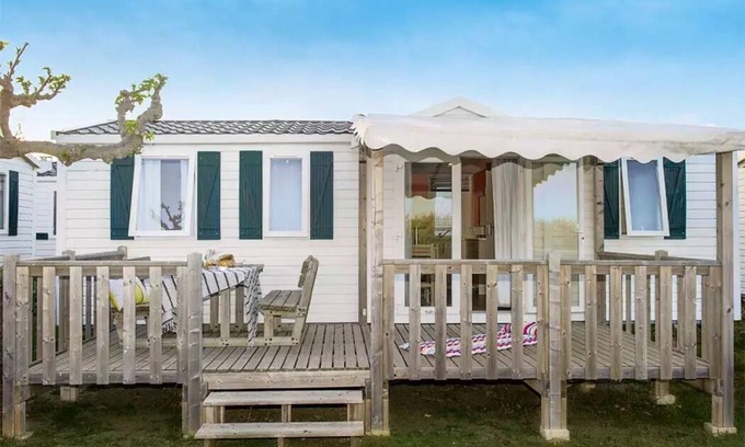 Saint Laurent de la Pree House | Camping Domaine des Charmilles * - Mobil home Comfort XL 4 rooms 6 people