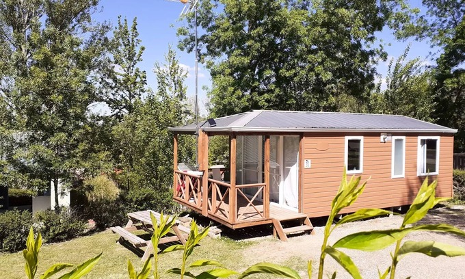 Montgeard House | Camping Flower du Lac de Thésauque * - Standard mobile home 28m² 2 bedrooms - air conditioning + TV + terrace 4 people