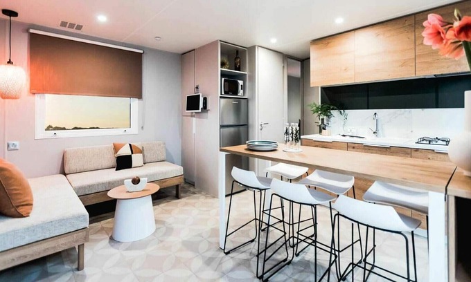 Saint-Aubin-sur-Scie House | Camping Flower Vitamin' **** - Mobile Home Grand Confort 4 rooms 6 people terrace