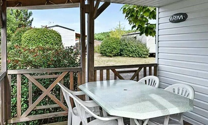 Camiers House | Camping La Dune Blanche* - Cozy 3-room mobile home for 4 adults and 1 child under 12