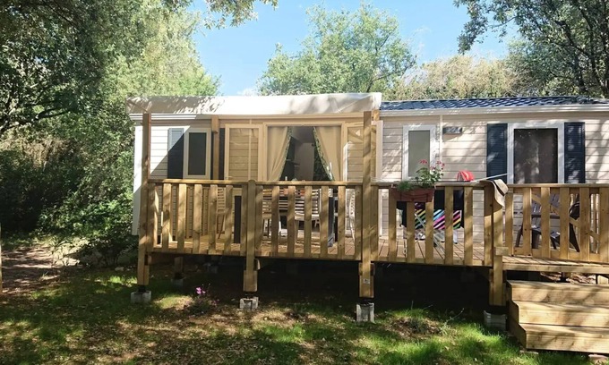 Saint-Maurice-d'Ibie House | Camping Le Sous Bois * - Mobile home Trigano 4 rooms 6 people Air-conditioned