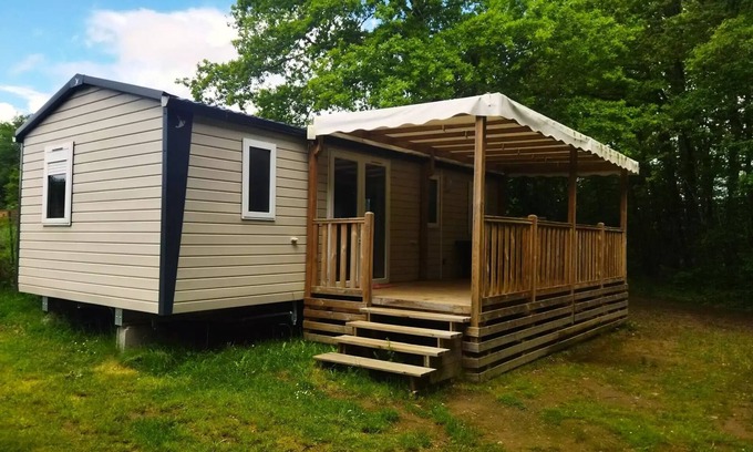 Saint-Gerons House | Camping Les Rives du lac Cantalès * - Mobile Home 3 Bedrooms Smala 8 people