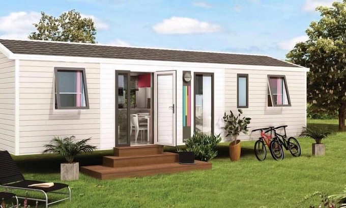 Savignac-les-Ormeaux House | Camping Paradis La Marmotte** - Mobile Home Santafé Trio Space 4 Rooms 6 People