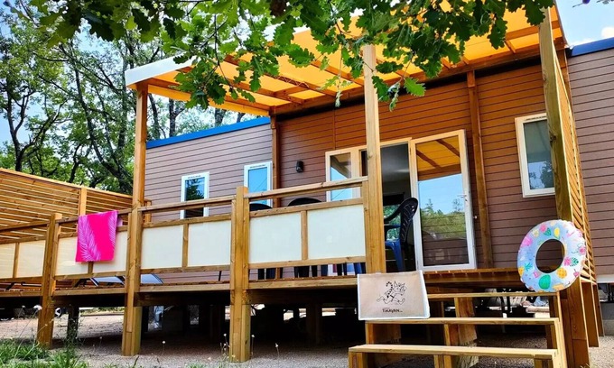 Bauduen House | Camping Tikayan Rives du Lac de Sainte Croix* - Mobile Home Texas Confort. 4 rooms 6/8 people Air-conditioned