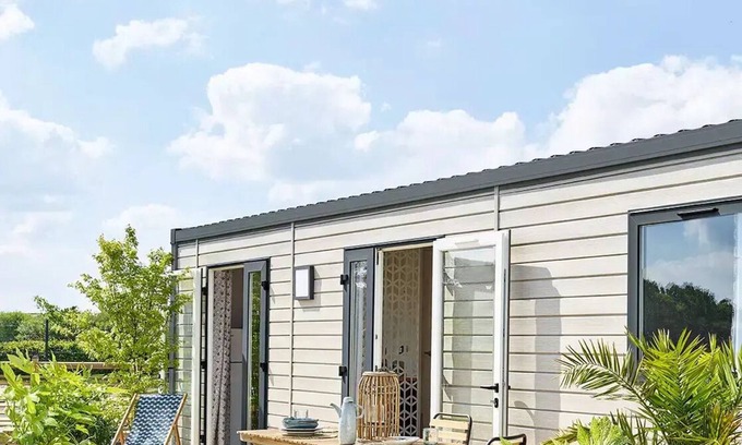 Millau House | Campsite Flower Saint Lambert* - NEW/MH Grand Large Louisiana Premium mobile home 34 m² (3 bedrooms-6 people) - covered terrace + TV + LV + P 6 people