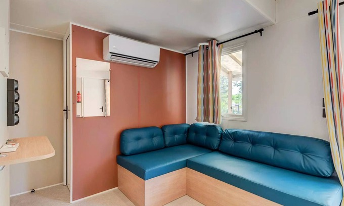 Beauvoir House | Campsite Les Pommiers du Mont Saint Michel * - Mobile home Comfort 4 rooms 6 people air-conditioned - TV