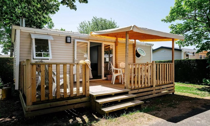Sainte-Nathalene House | Campsite Romanée Les Grottes de Roffy* - Mobile home Comfort 4 rooms 6 people air-conditioned