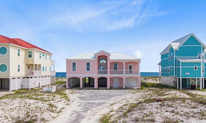 Morgantown House | 🌊🍬 Candy Land – Beachfront Home w/Private Plunge Pool + Rooftop Deck