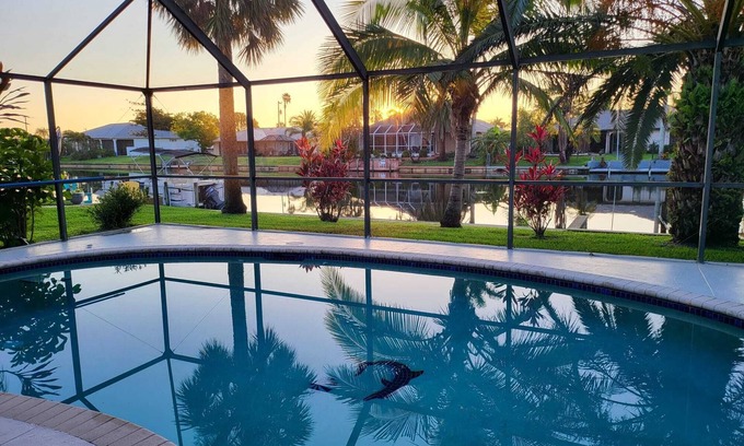 Fort Myers House | Cape Coral, Pool Home, On Fresh Water Canal, Fishing, Free Wi-fi & Game Room