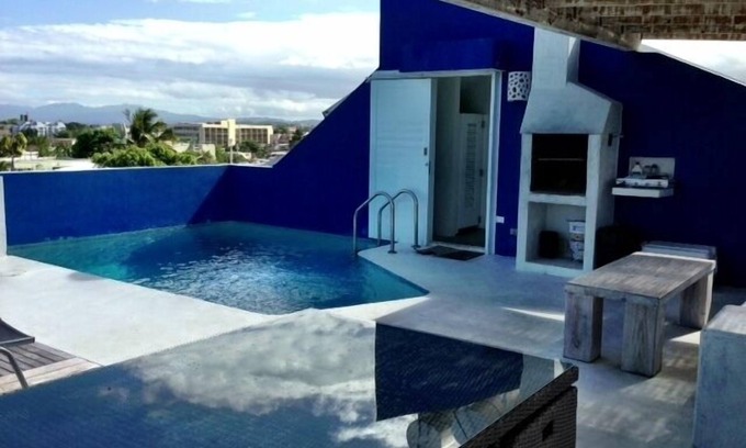 Parque Apartment | Caribbean Penthouse- Front Beach, Roof Pool, 8 max, 2 bed/2 bath, Generator