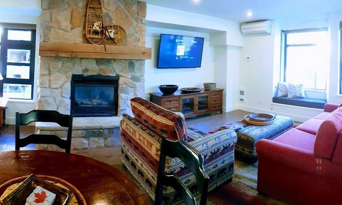 Whistler Village Condo | Carleton Lodge, with huge Mountain Facing Patio! Great property for families!