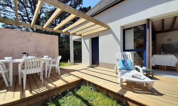 Carnac Villa | Carnac: Maison 3P 55m², 6 Pers, Piscine Chauffée, Proche Plage, Wifi, Parking, Animaux Ok