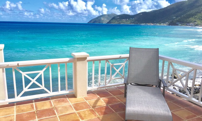 West End Villa | CASA CARIBE OCEANFRONT TWO STORY LOFT VILLA, Air Conditioning, Beautiful Views.