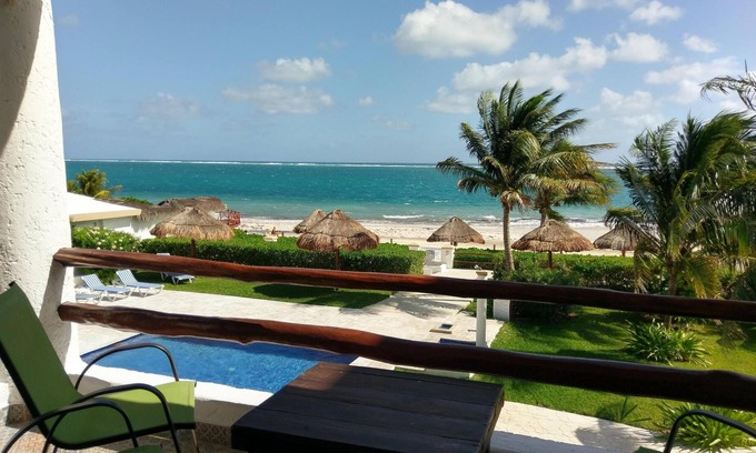 Puerto Morelos Condo | Casa de la Madrugada...Oceanfront Condo with terrace overlooking beach