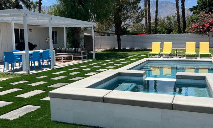 Palm Springs House | Casa Feliz- Zen Getaway with Saltwater Pool & Spa