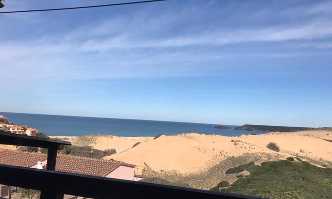 Torre dei Corsari Apartment | Casa Giogiò - large terrace with sea/sand dunes view