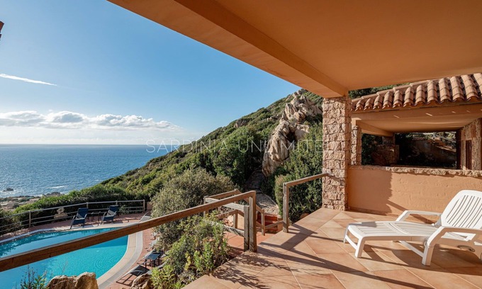 Costa Paradiso Villa | Casa Rosa Bianca: House with wonderful seaview, shared pool, two terraces and barbeque