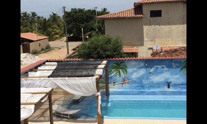 Nova Vicosa House | Casa Temporada Frente à Praia Piscina Ar cond Nova Viçosa VA