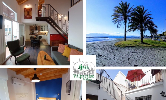 El Palo House | Casa Valparaíso Málaga, 350m to the beach, barrier-free, family-friendly
