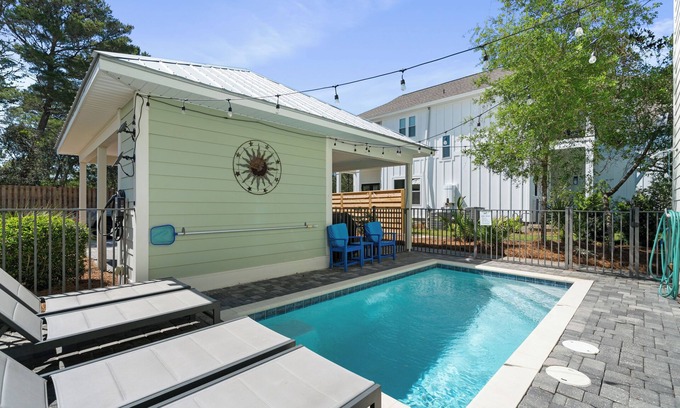 Santa Rosa Beach House | Catch A Wave! Enjoy blue waters of your own private pool and complimentary golf cart!