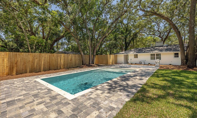 Saint Simons Heights House | Cater Cove - private pool, 1 mile to beach, quiet!
