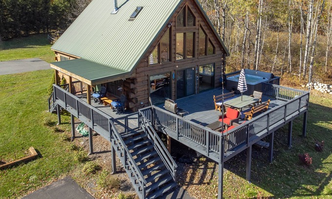 Margaretville House | Catskills Getaway Home W/Hot tub, Game room, fire pit and basketball court
