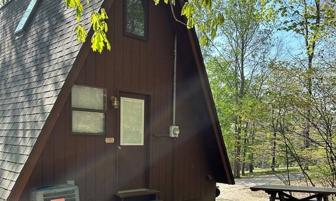 Eckerty Ski Chalet | Cedar A-Frame 4 Cabin located on Patoka Lake in Southern Indiana
