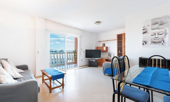 Plaza de Toros Vieja Apartment | Central City Apartment Canales with Wi-Fi, Air Conditioning & Balcony; Garage Available