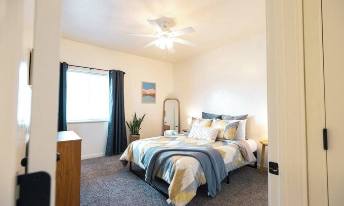 Evergreen House | Centrally-located two bedroom, two bathroom townhome with washer and dryer in a quiet neighborhood