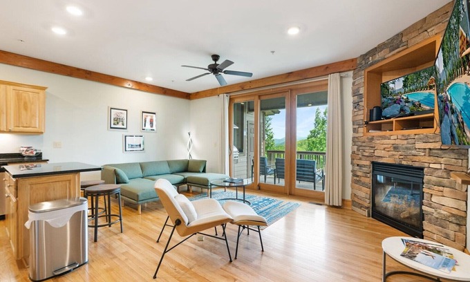 Boone Condo | Chalakee Lodge CI-3- Gated Resort, Indoor/Outdoor Pools, Resort Hot Tub, Fitness, Gas Log Firepla.