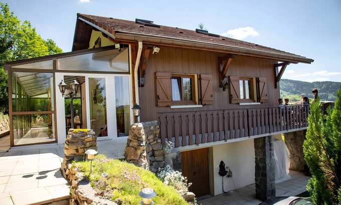 Basse-sur-le-Rupt Ski Chalet | Chalet 'Bellevue Vue Exceptionnelle' with Mountain View, Terrace and Garden