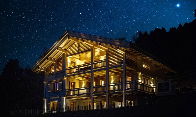 Le Grand-Bornand Ski Chalet | CHALET CELESTE 5* - 250m2, with jacuzzi & sauna, 200m to slopes, stunning view