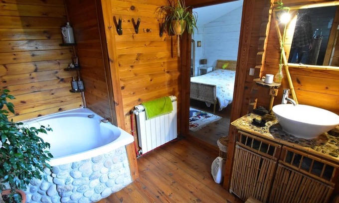 Saint-Andeol-de-Vals Ski Chalet | Chalet 'Instant Spa En Montagne' with Mountain View, Private Terrace and Garden