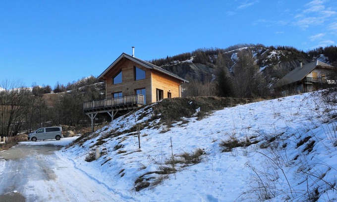 Allos Ski Chalet | Chalet mountain view, Les Portes du Lac