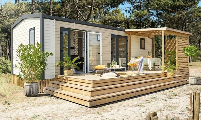 Eymouthiers House | Chambon Gorges Campsite* - Mobile home Loggia Premium 3 rooms 4 people Air-conditioned