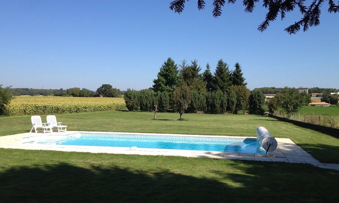 Les Adjots House | Charentaise Stone House With Private Own Use Swimming Pool and Grounds.