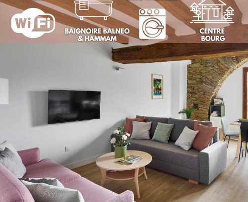 Beaupreau House | Charmante Maison - Le Cœur des Hommes - Wifi, Balnéo, Hammam
