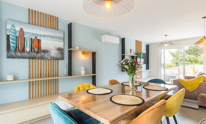 Saint-Jean-de-la-Riviere Cottage | Charming Modern Bungalow with Nordic Hot Tub, Near Beach and Amenities in Saint-Jean-de-la-Rivière
