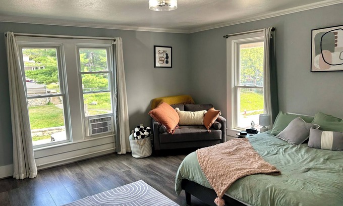 Dubuque House | Charming 1-bedroom with Office, Full Kitchen, strong WiFi, Washer, and Dryer