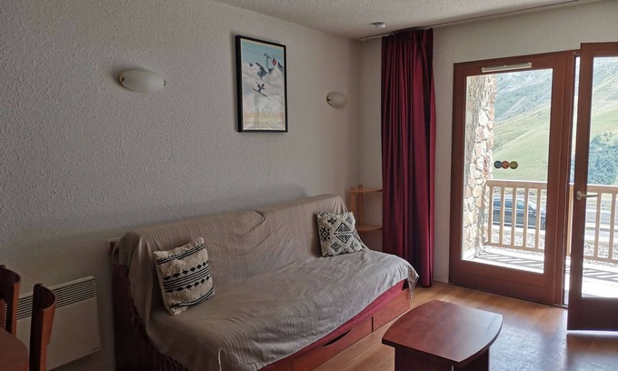 La Mongie Apartment | Charming 1-BR Apartment for 4 with Pool, Fitness Room and Covered Parking