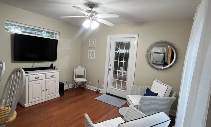 Saint Simons Island House | Charming 2-bedroom house w patio, outdoor shower, fire pit, in St. Simons Island