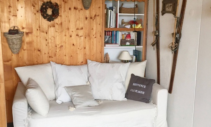 Aime Apartment | Charming 2 room apartment - view of Mont-Blanc - at the foot of the slopes in Aime 2000