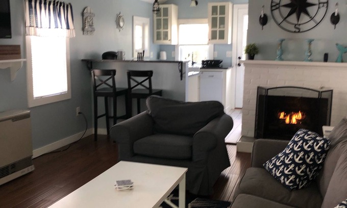 Dennis Port Cottage | Charming 3 bdrm - walk to beach - cozy fireplace.