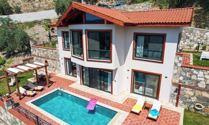 Fethiye Villa | Charming 3-bedroom villa with olive trees and private pool at Göcek heights